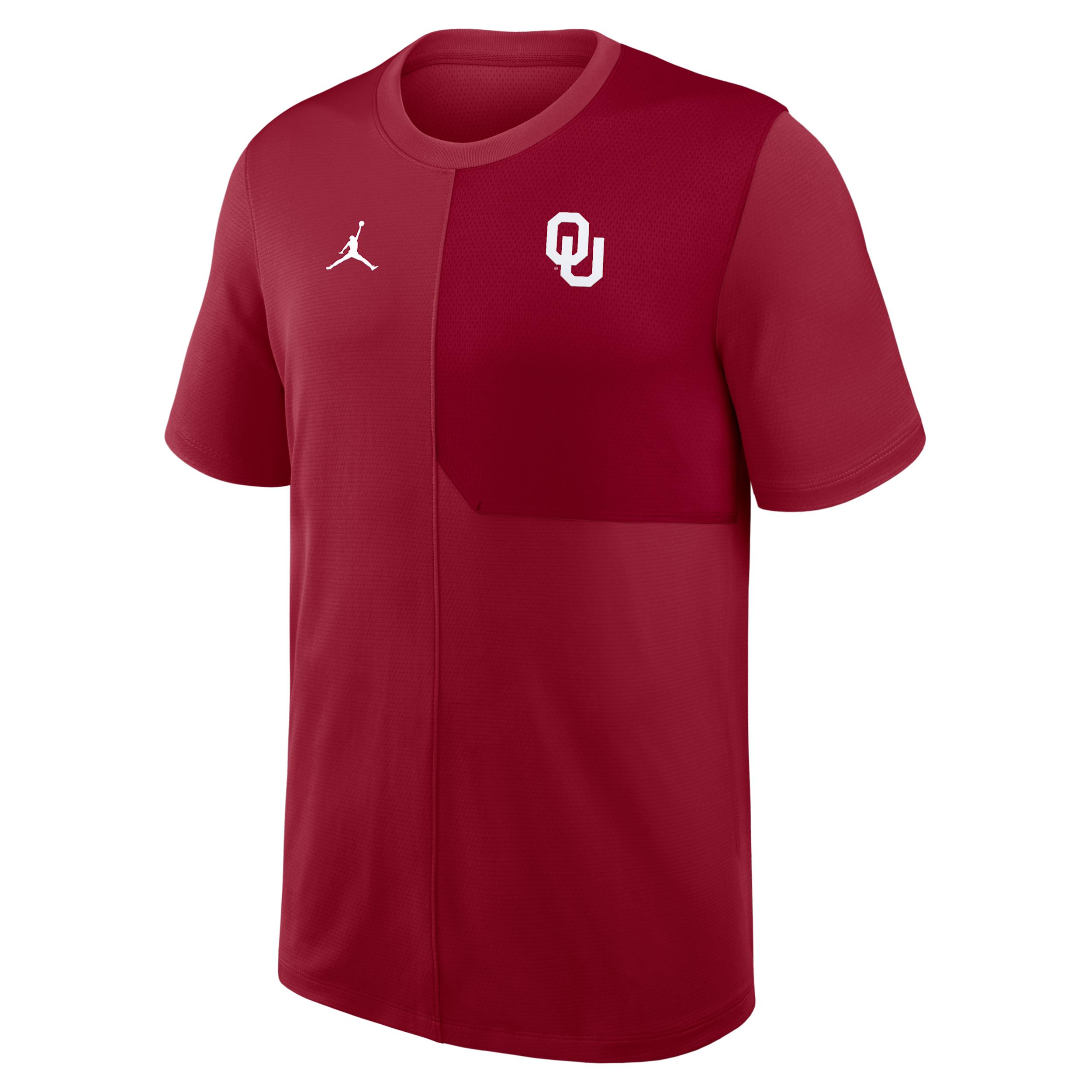 Mens Oklahoma Sideline Coach Jordan Brand Dri-FIT College Top | 0JB20DWVOKN-2QD Product Image