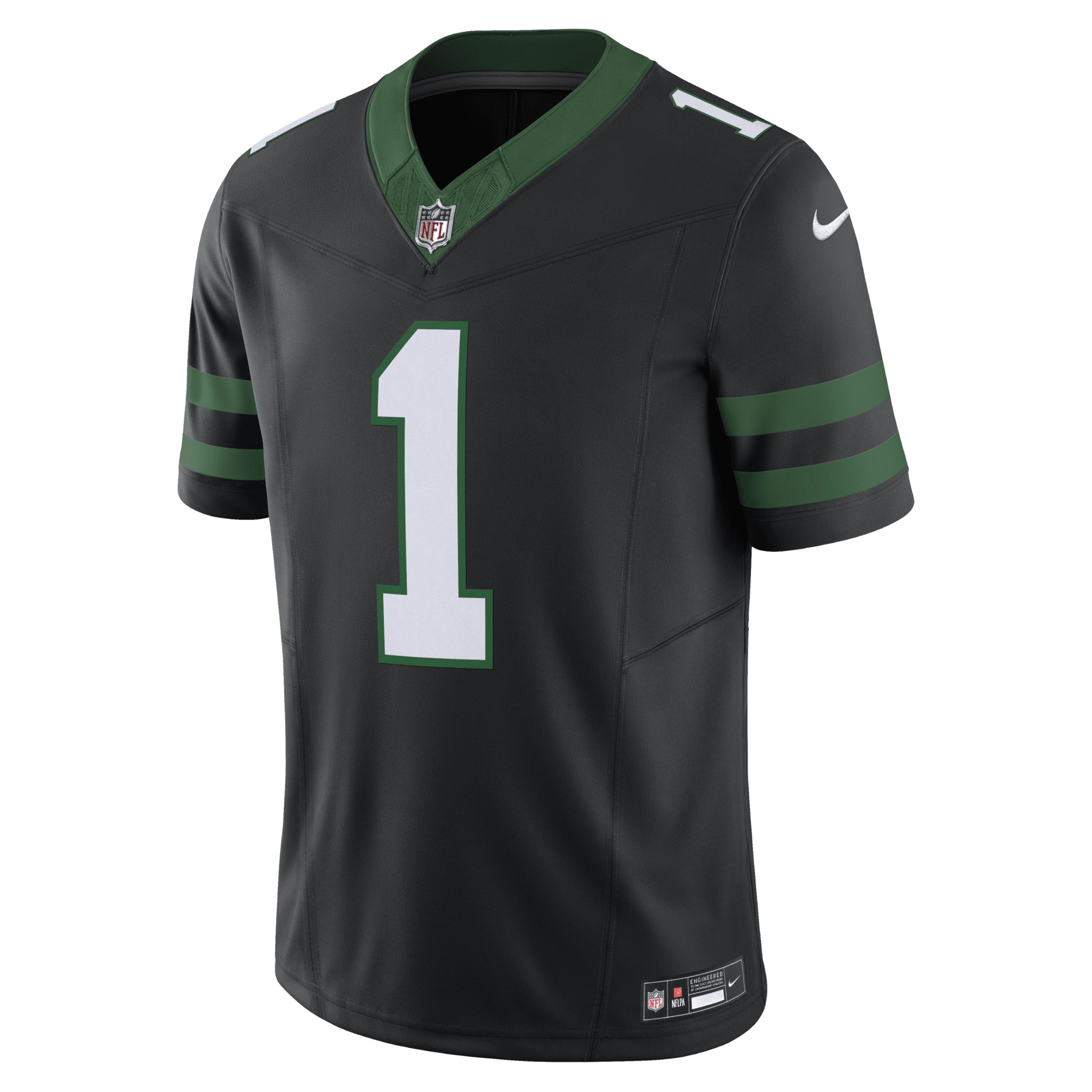 Men's Nike Ahmad Sauce Gardner Legacy Black New York Jets Alternate Vapor F.U.S.E. Limited Jersey,  Product Image