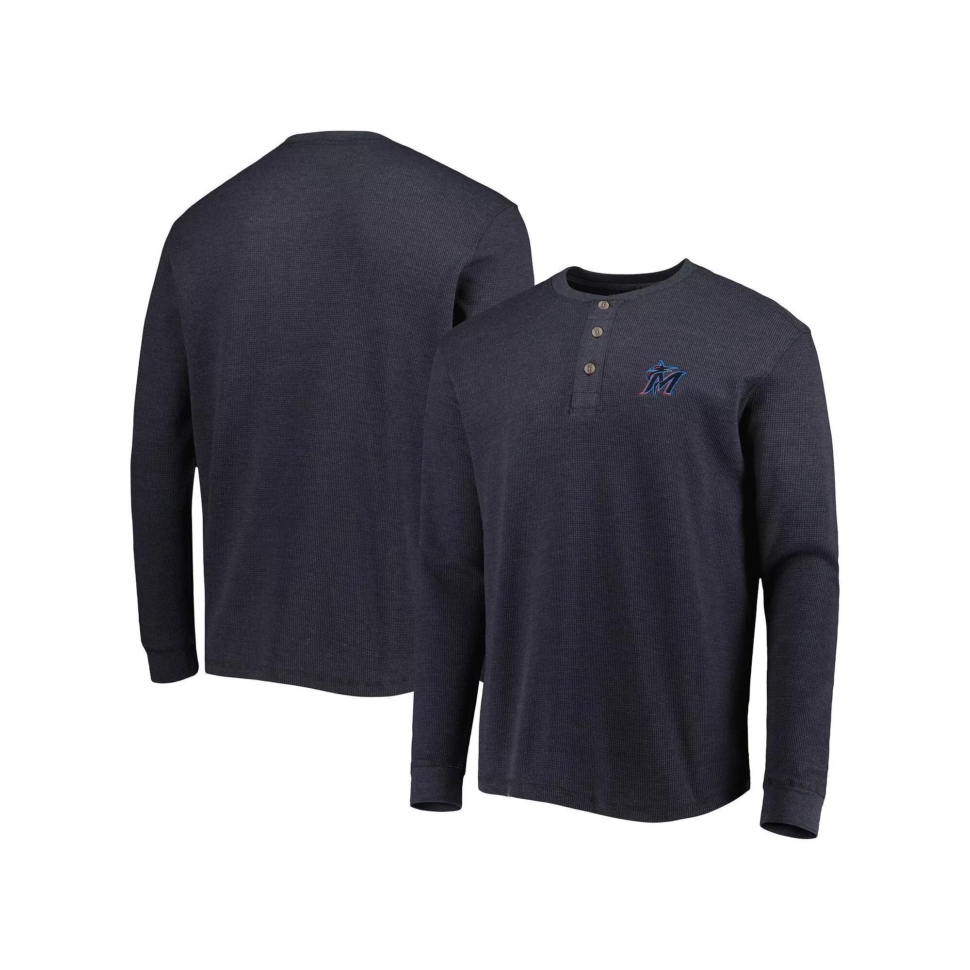 Men's Dunbrooke Miami Marlins Charcoal Maverick Long Sleeve T-Shirt, Size: 2XL Product Image
