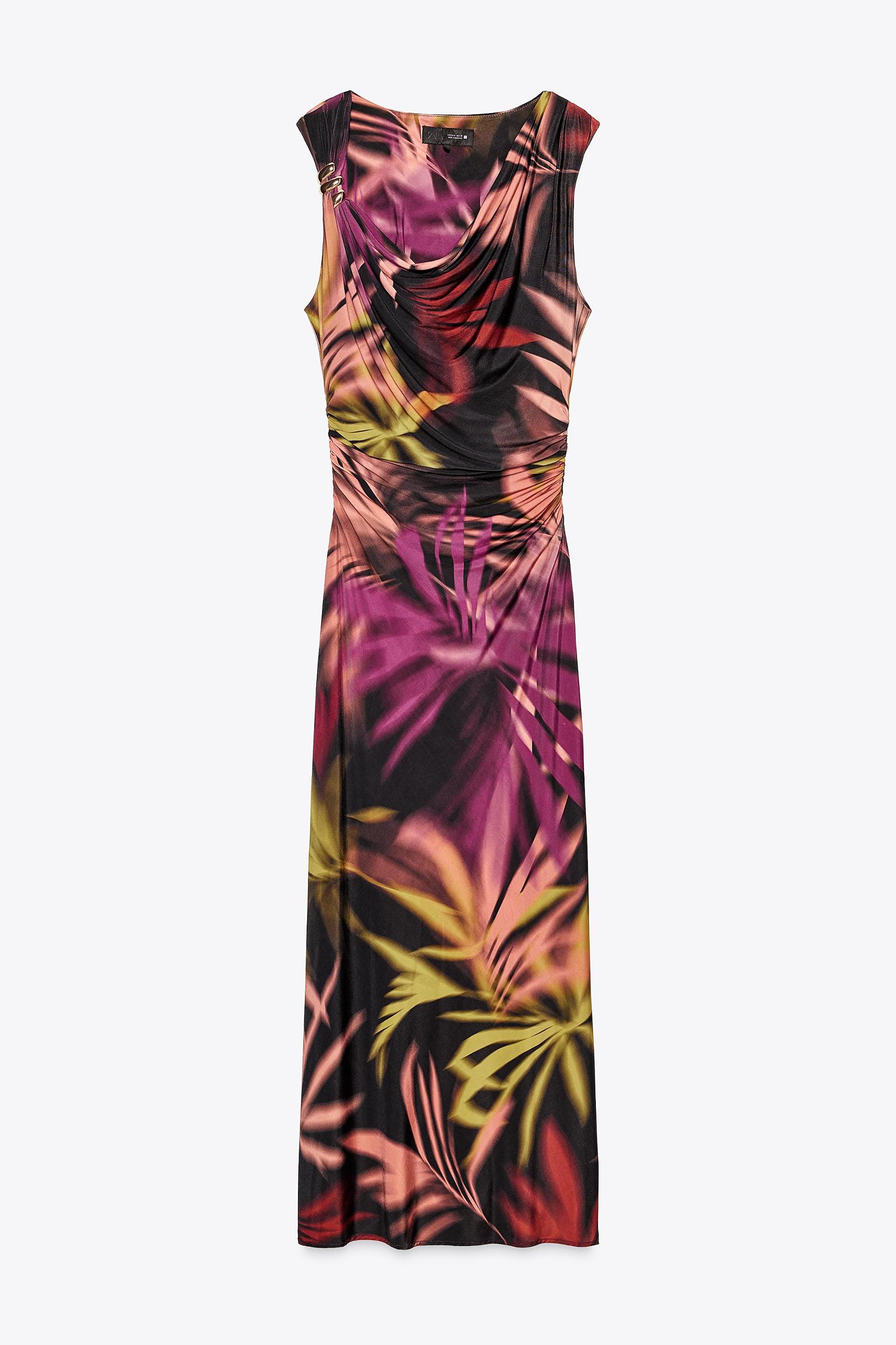 APPLIQUÉ PRINT MIDI DRESS Product Image