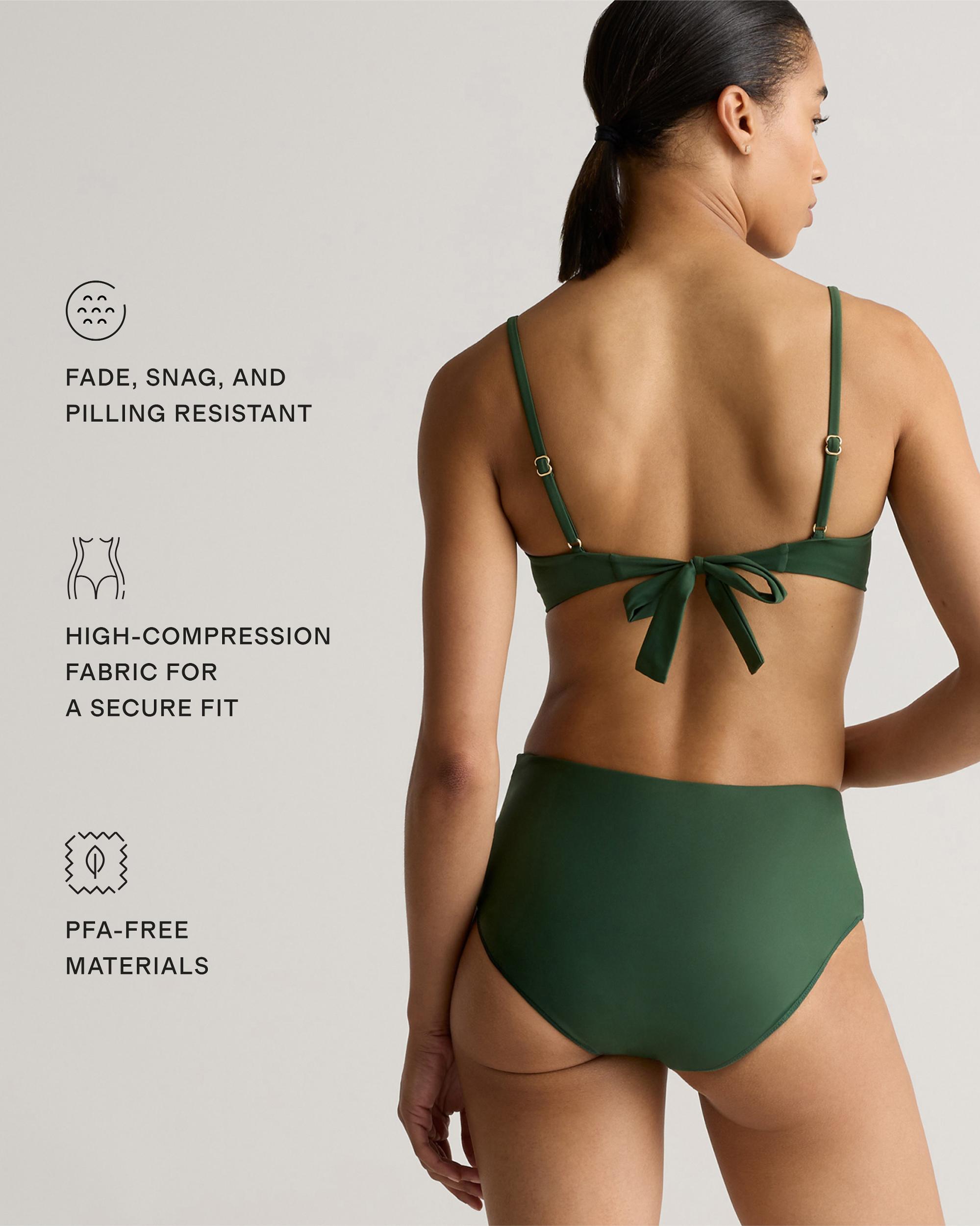 Quince | Women's Italian High-Rise Bikini Bottom 78% Recycled Polyamide, 22% Spandex Product Image