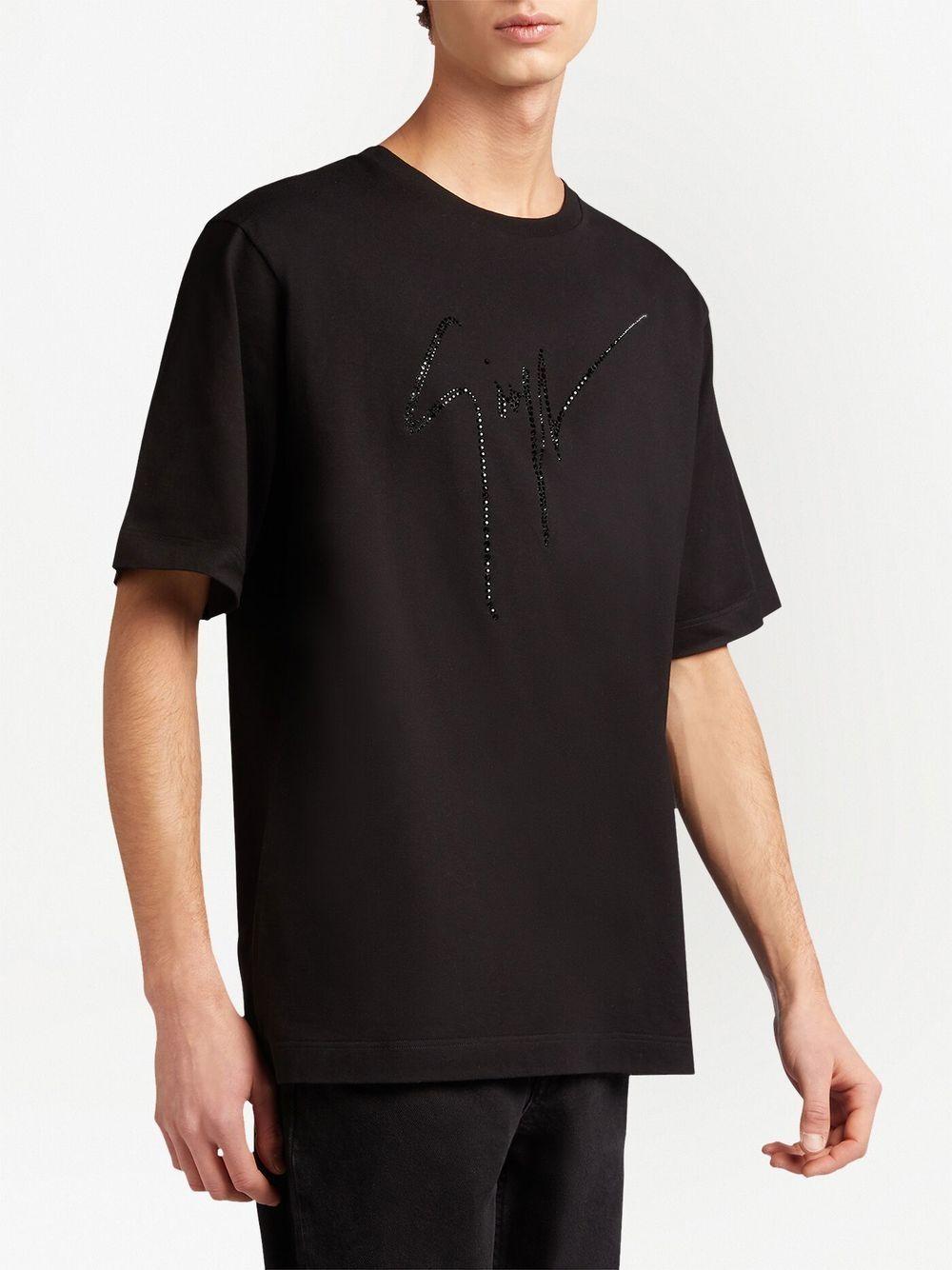 rhinestone-embellished logo T-shirt Product Image