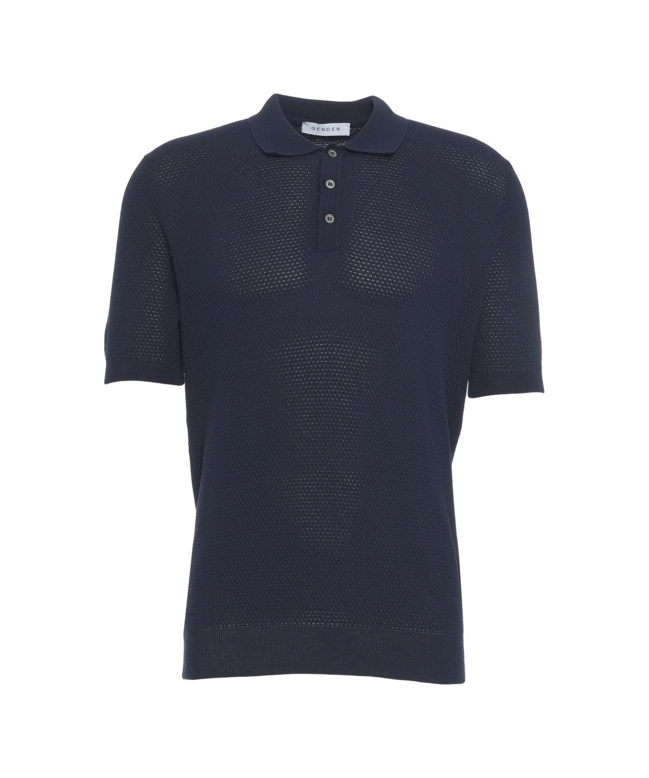 Knit polo shirt Product Image