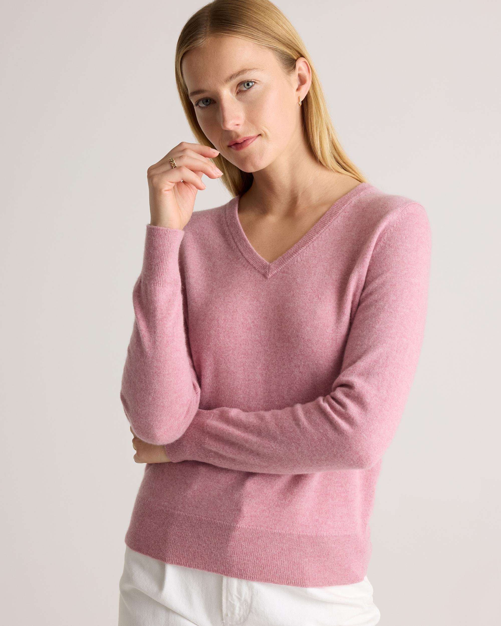 Quince | Women's Mongolian Cashmere V-Neck Sweater Size XL Product Image