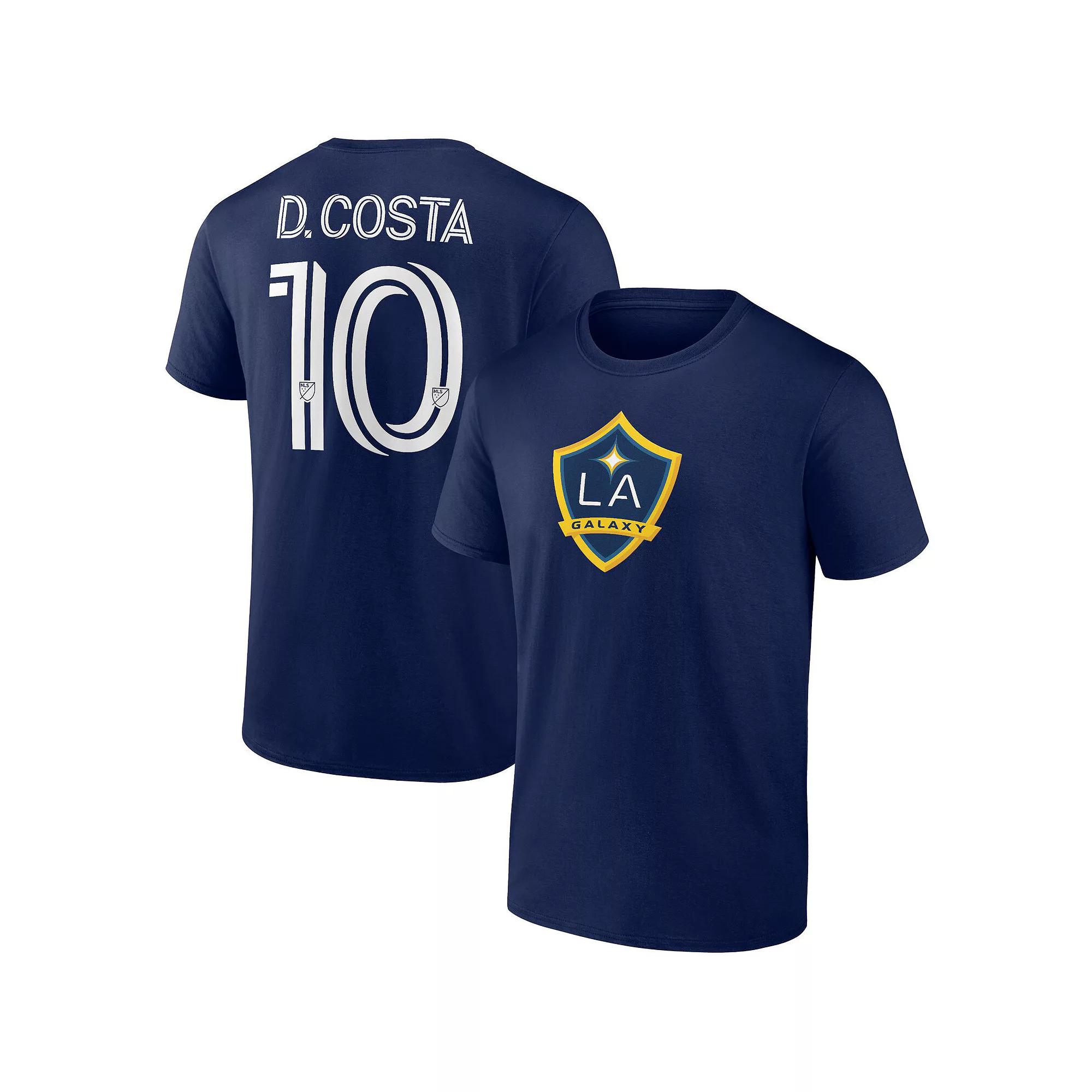 Men's Fanatics Branded Douglas Costa Navy LA Galaxy Authentic Stack Name & Number T-Shirt, Size: Large, Blue Product Image