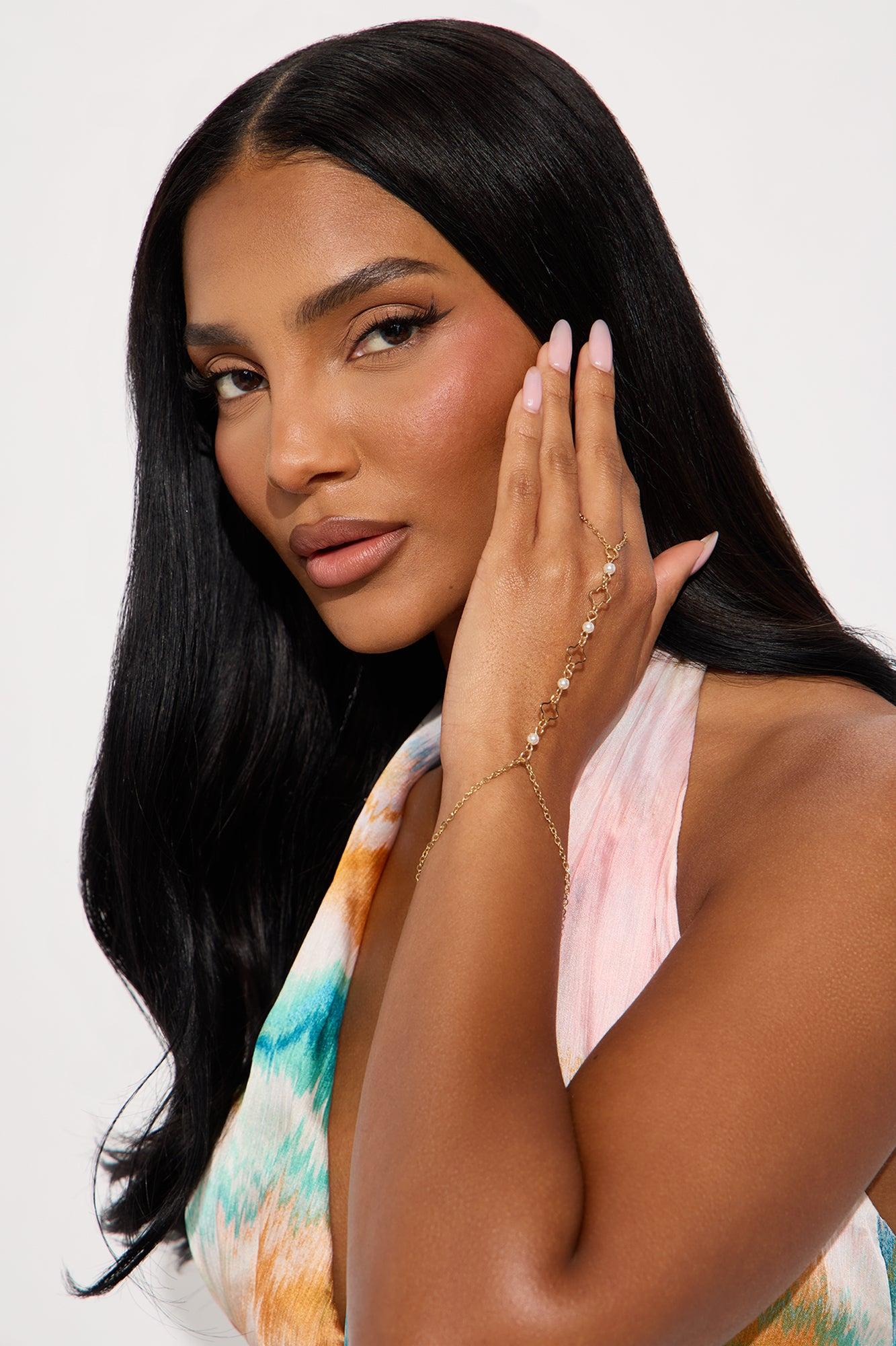 Dolly Pearls & Chains Hand Chain - Gold Product Image