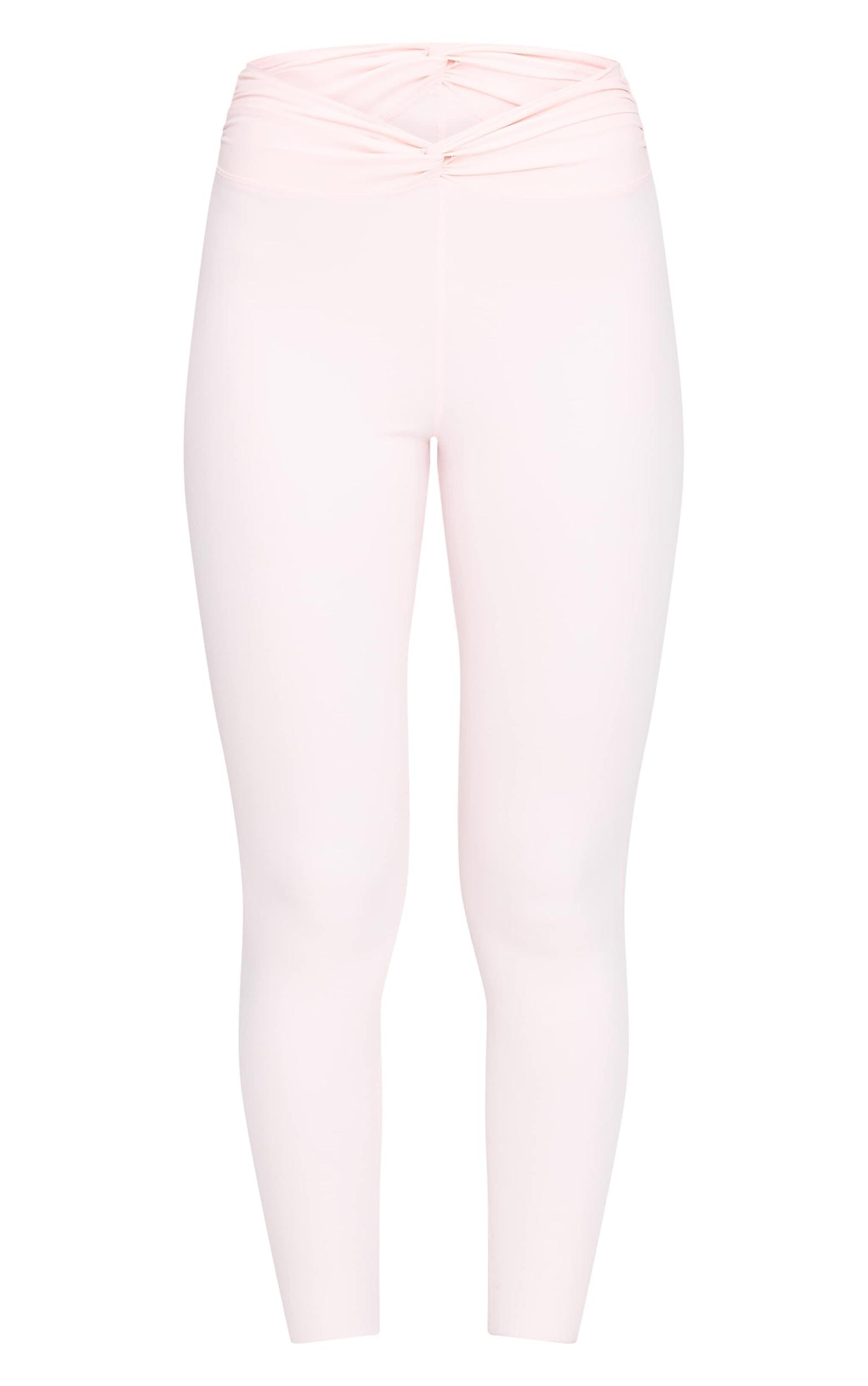 Ballet Pink Sculpt Twist Front Gym Leggings Product Image