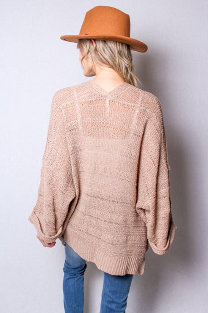 Open Front Cardigan with Pockets Product Image