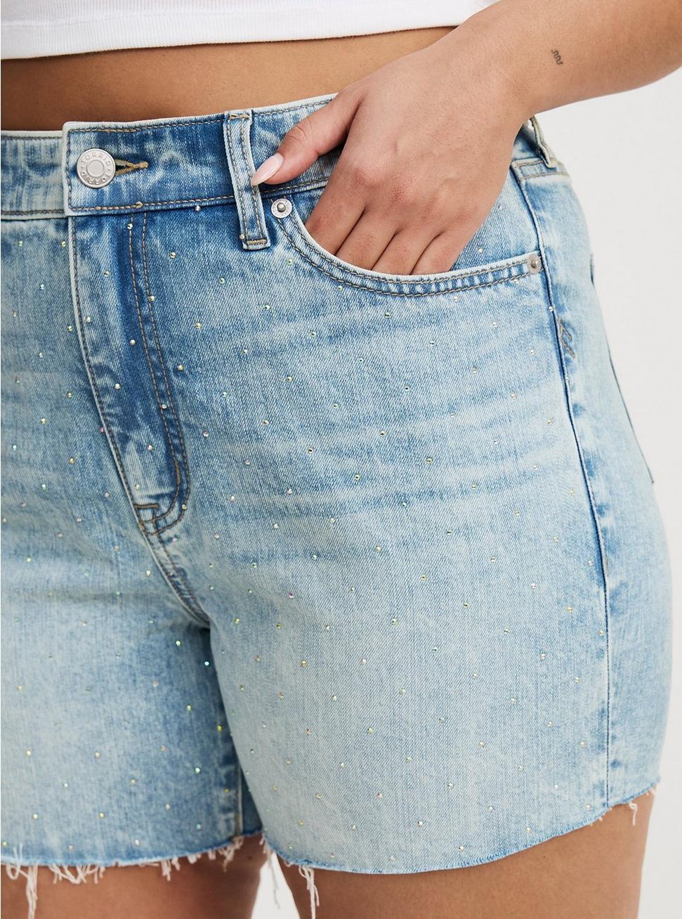 5'' High-Rise Rhinestone Short Product Image