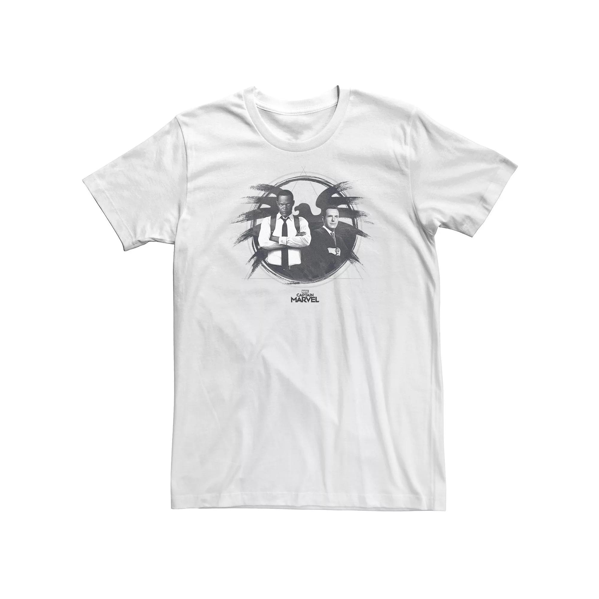 Big & Tall Marvel Captain Marvel Young Fury and Coulson Tee, Men's,  Product Image