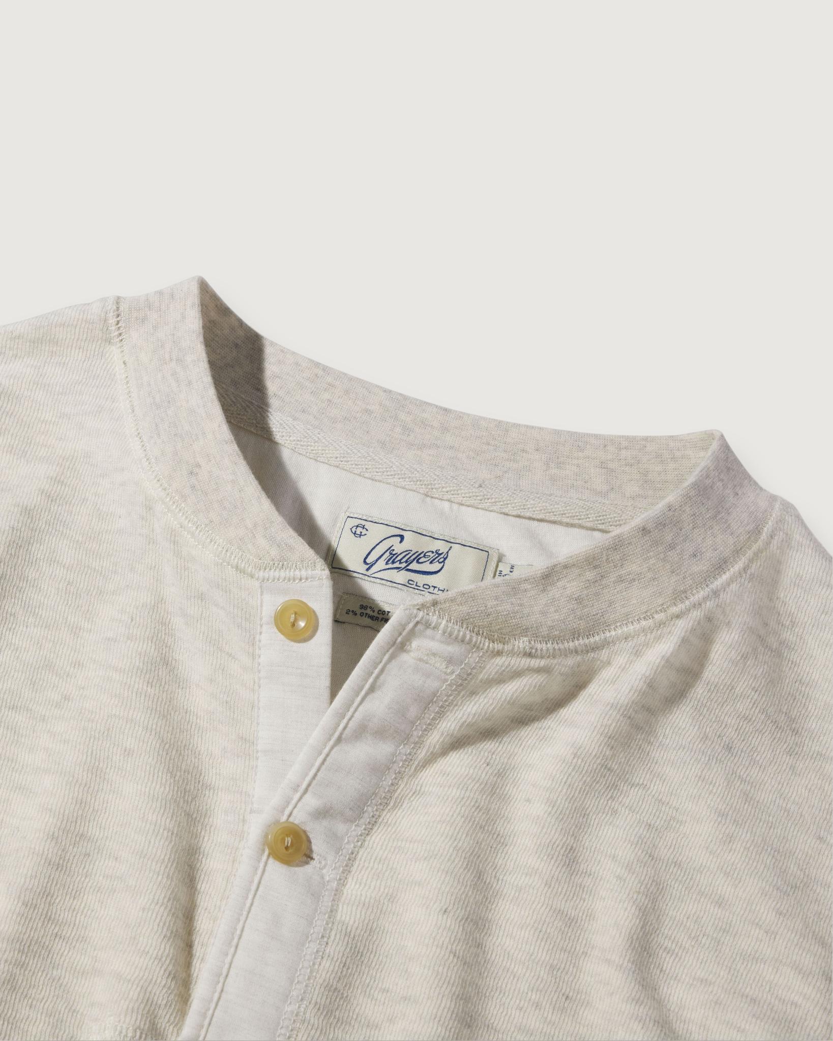 New Windsor Double Cloth Henley - Oatmeal Heather Product Image