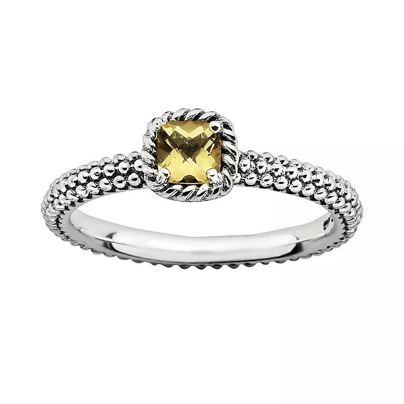 Stacks & Stones Sterling Silver Citrine Stack Ring, Women's, Size: 9, Orange Product Image
