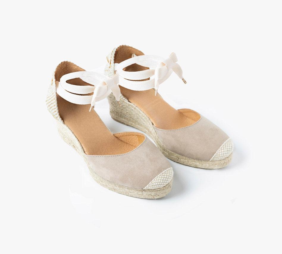Jimena Taupe Medium Wedge Laces Product Image