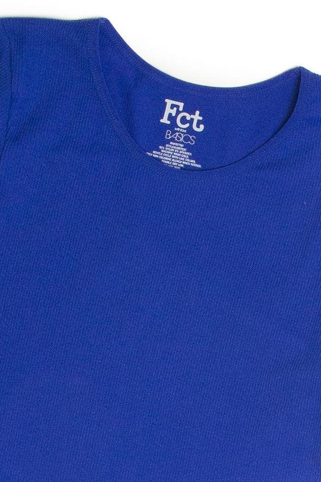 Blue Seamless Crew Neck Shirt Product Image