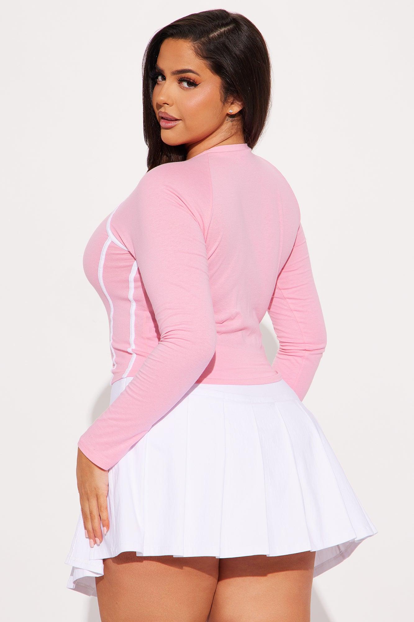 Number One Player Long Sleeve Tee - Pink Product Image