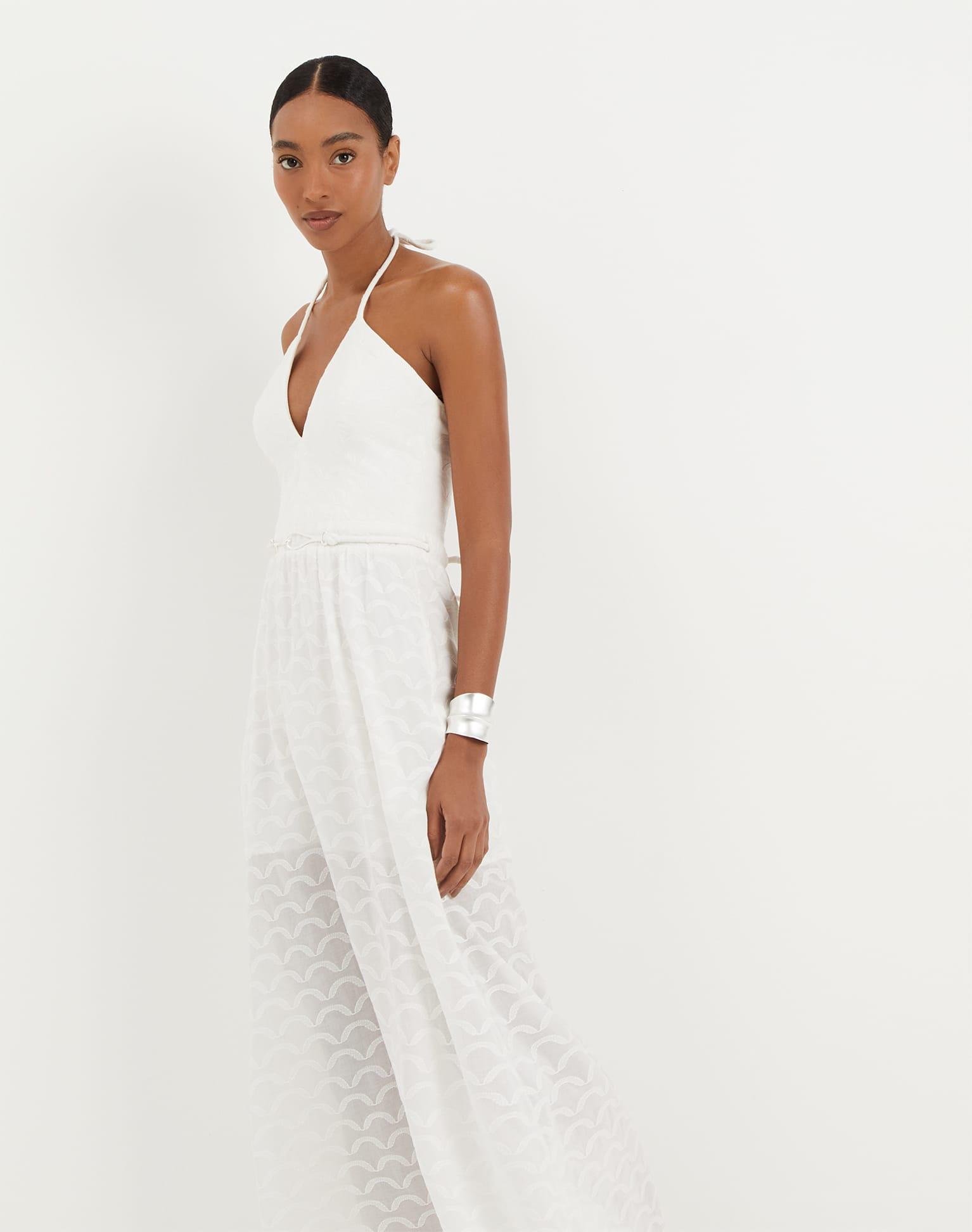 Marina Long Dress - Off White Product Image