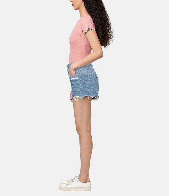 Levi's® 501® Original High-Rise Destructed Denim Shorts Product Image