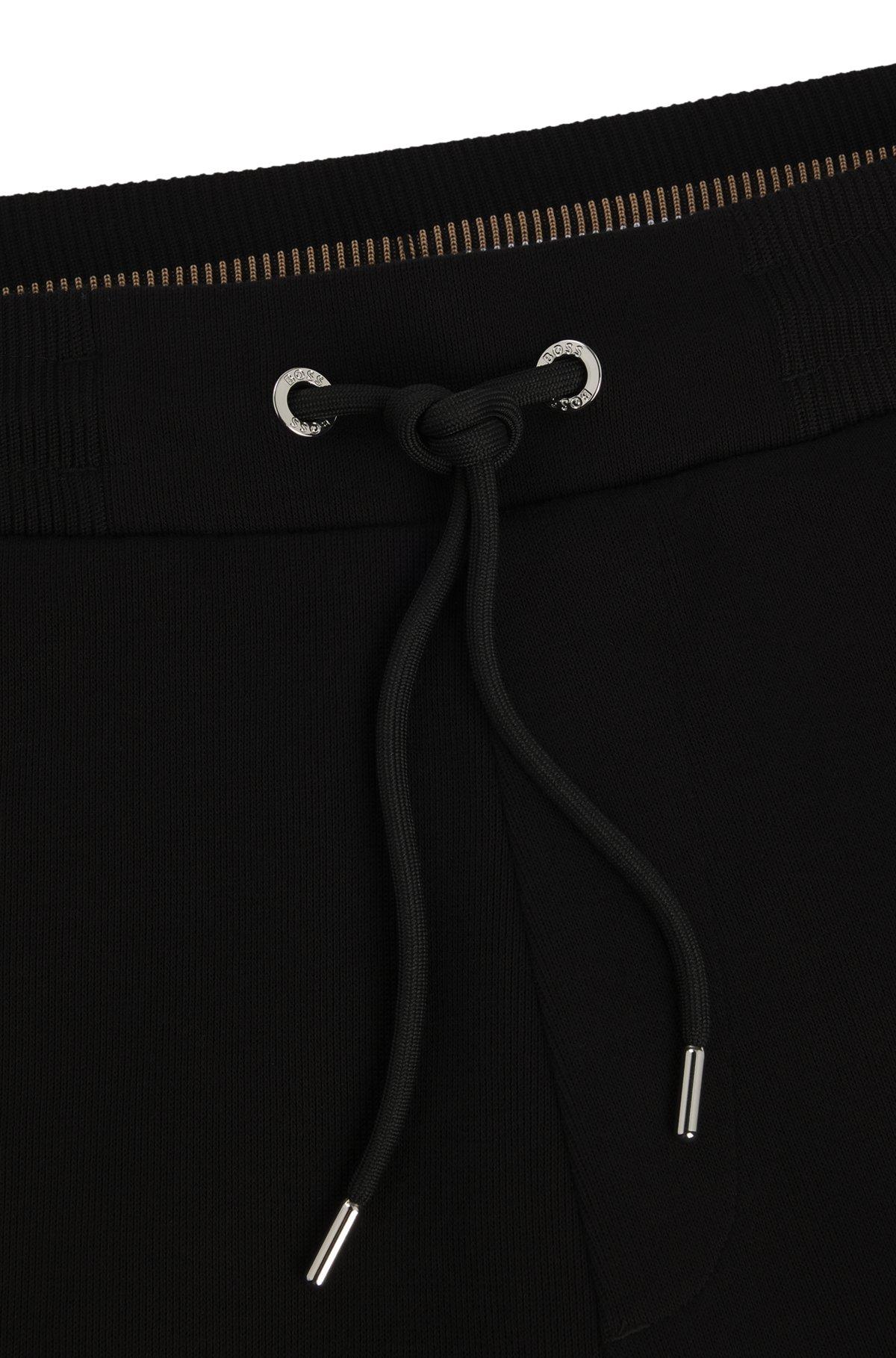 Mercerized-cotton tracksuit bottoms with stripe waistband Product Image