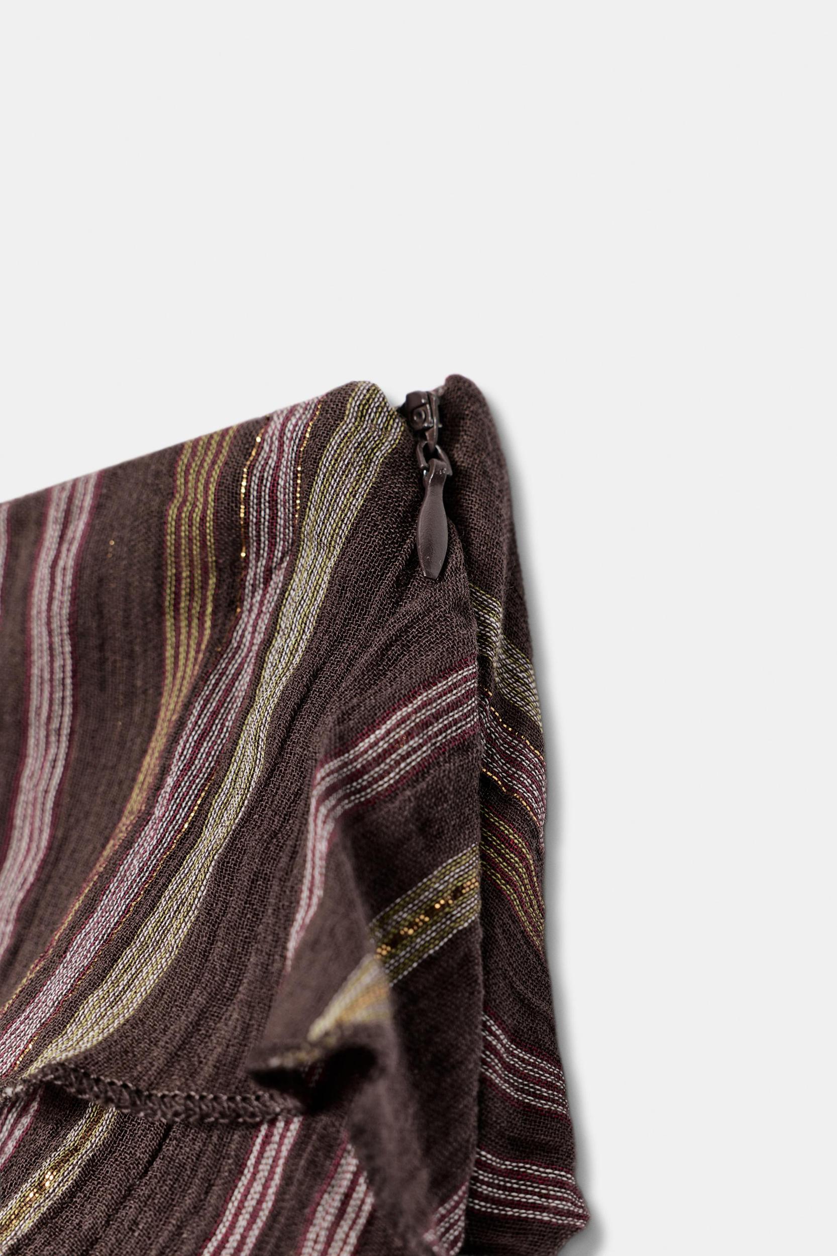 METALLIC THREAD STRIPED SKORT Product Image