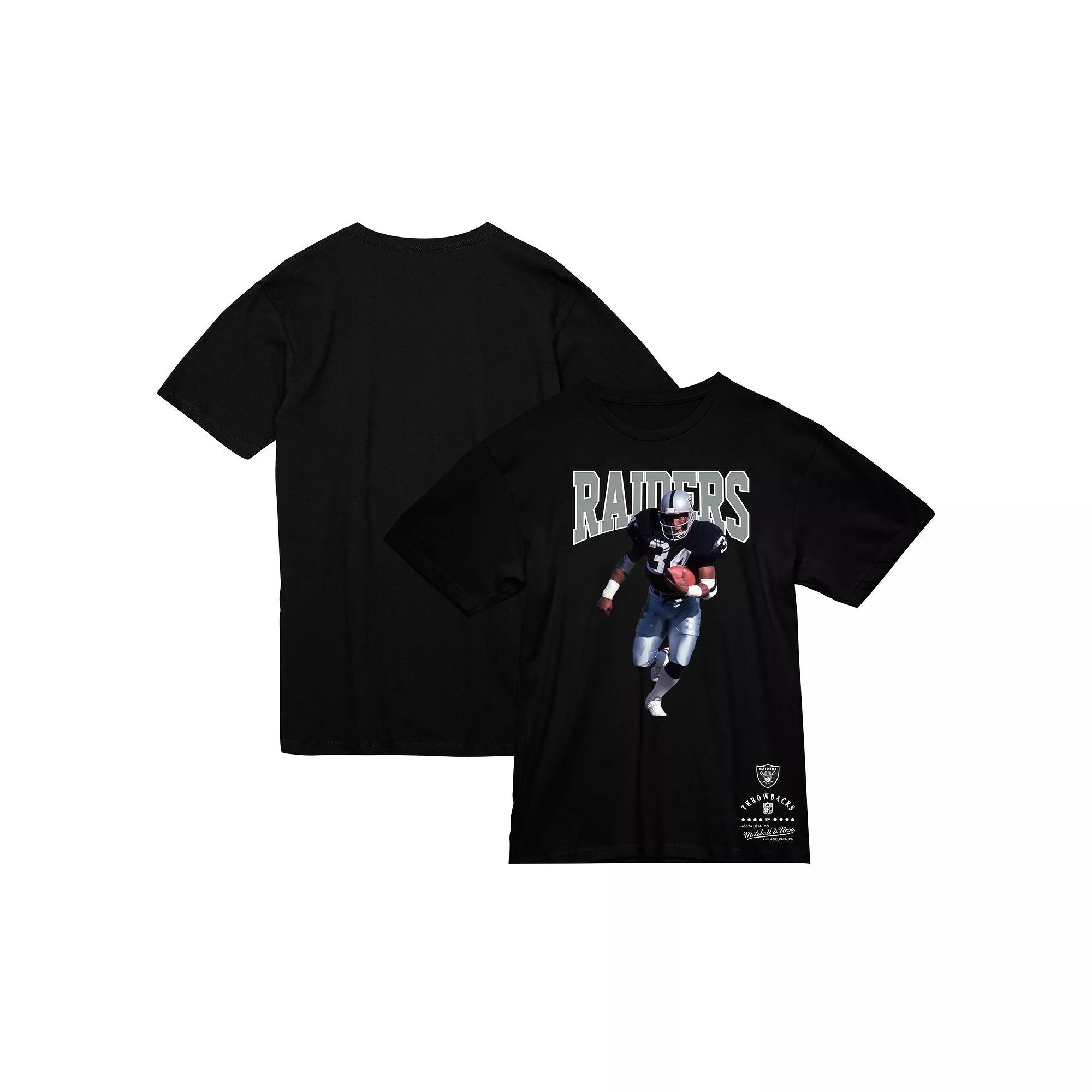 Men's Mitchell & Ness Bo Jackson Black Las Vegas Raiders Sideline Retired Player T-Shirt,  Product Image