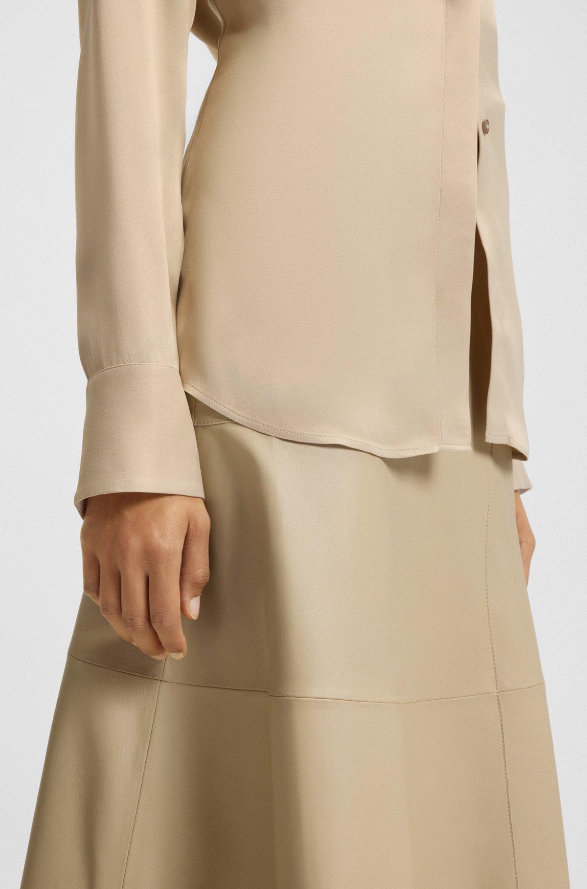 A-line skirt in nappa leather Product Image