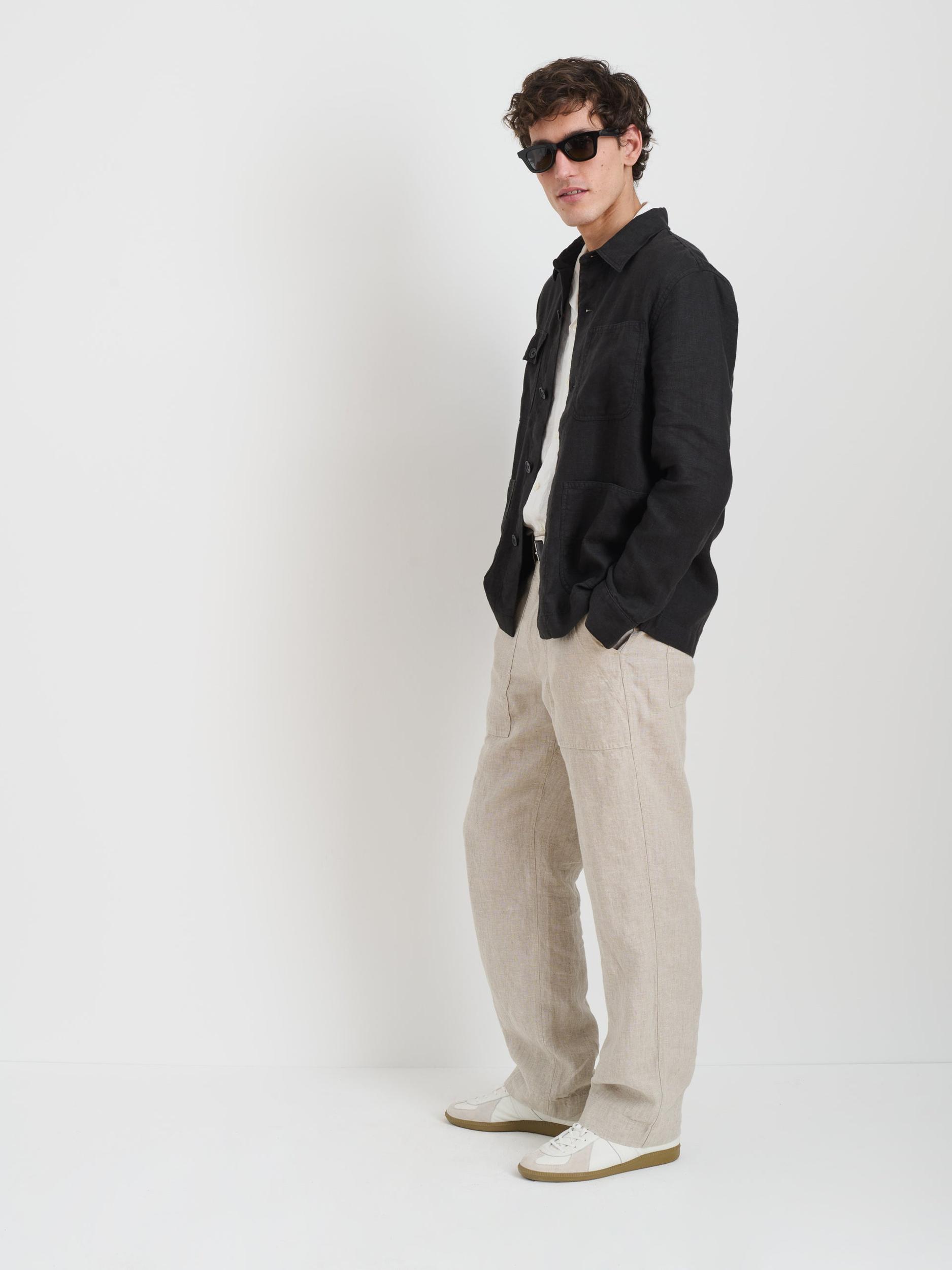 Garment Dyed Work Jacket in Linen Product Image