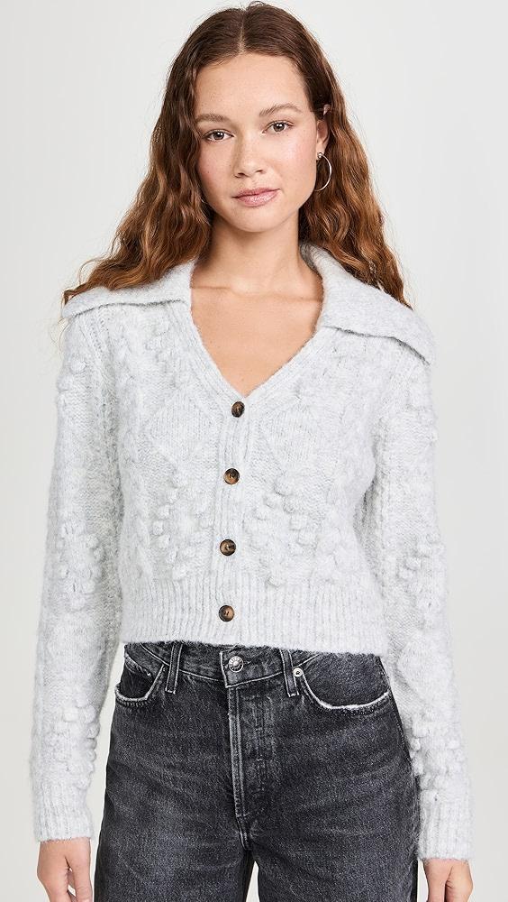 LE JEAN Cable Knit Cardigan | Shopbop Product Image
