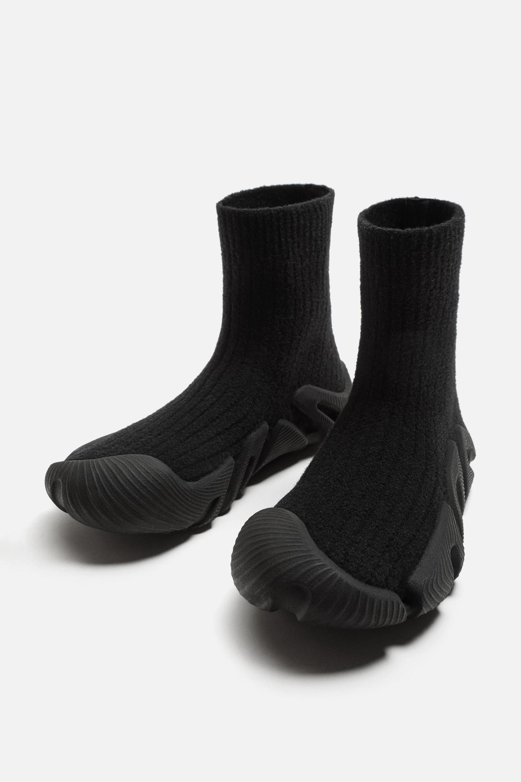 FABRIC HIGH-TOP SNEAKERS Product Image