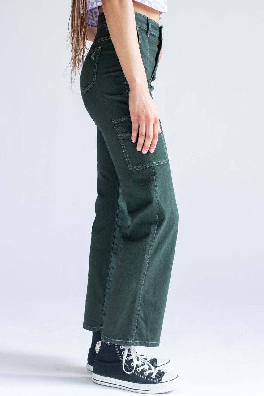 Green Stretch Carpenter Jeans Product Image