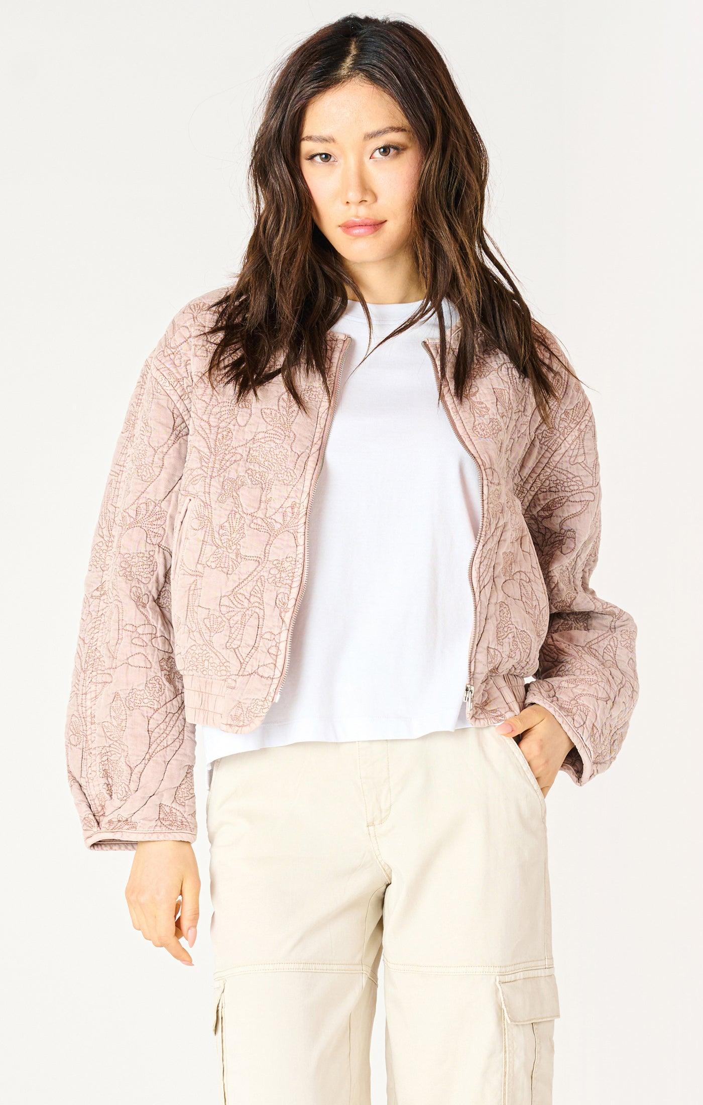 Floral Quilted Bomber Jacket Product Image