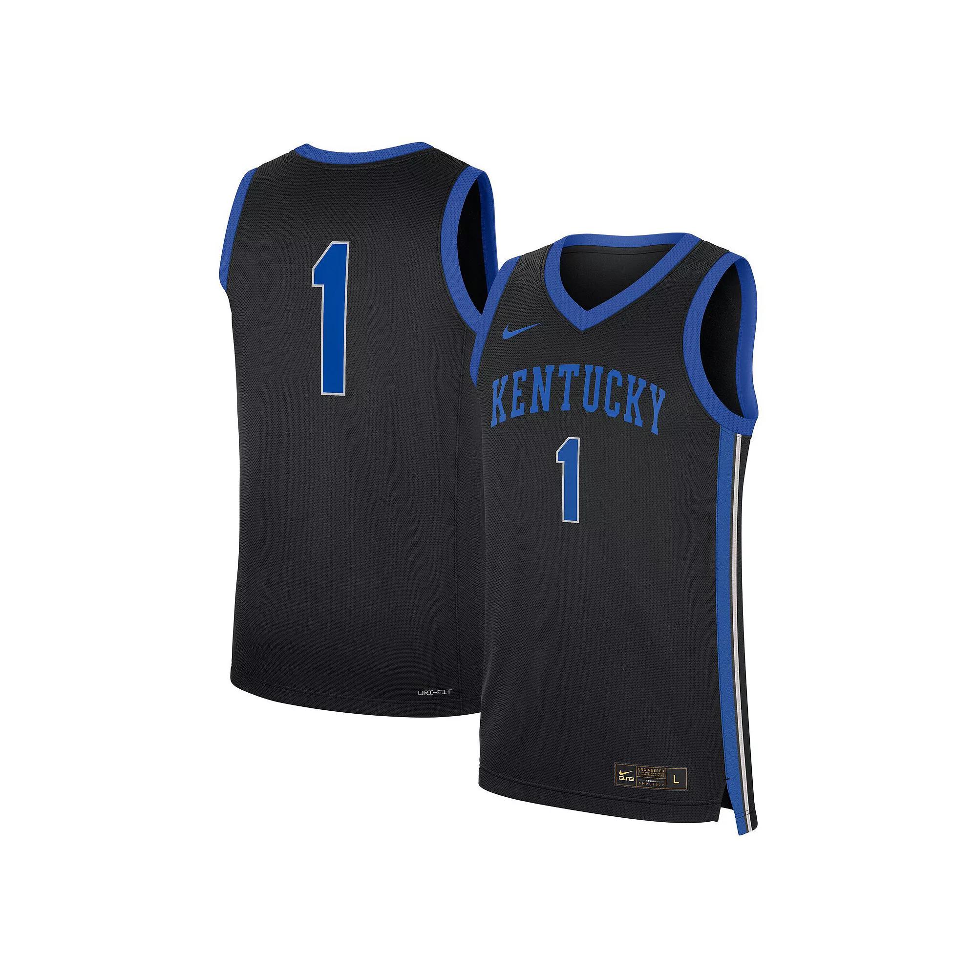 Men's Nike #1 Black Kentucky Wildcats Alternate Replica Jersey,  Product Image