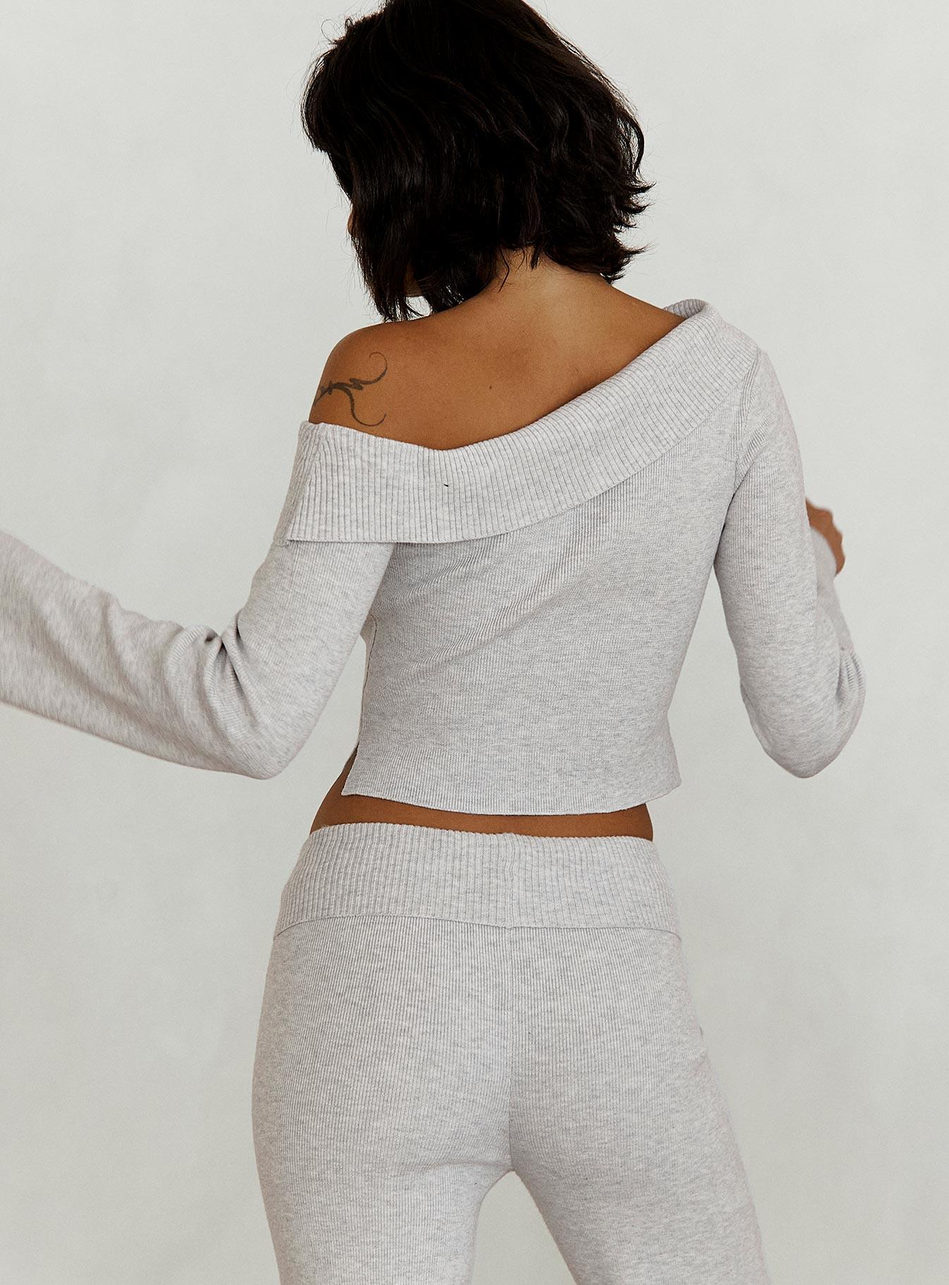 Sina Off The Shoulder Top Grey Product Image