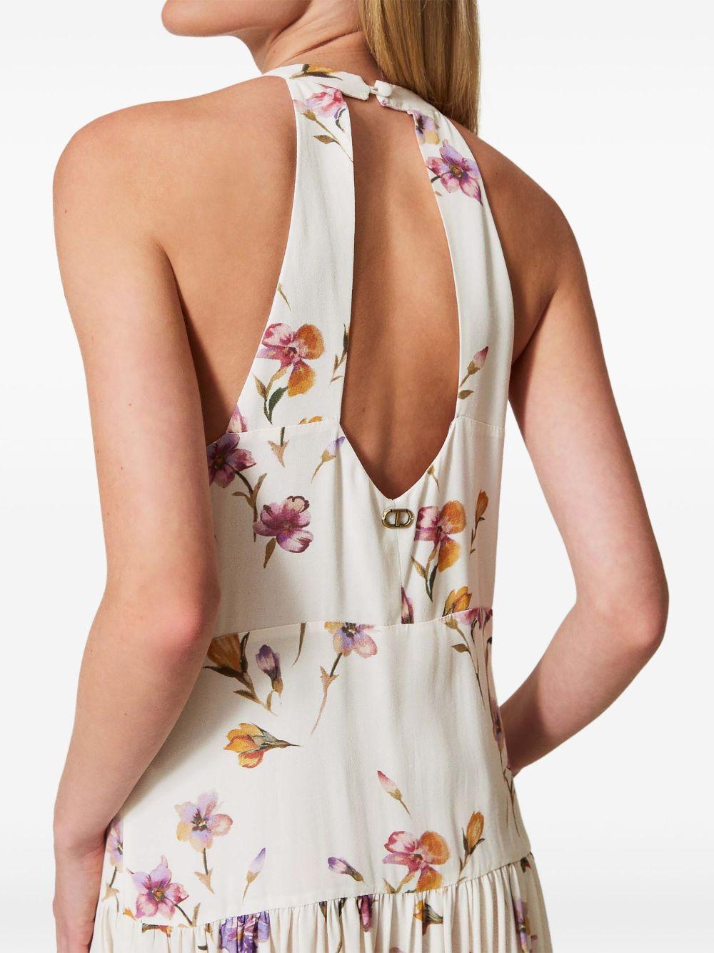 floral-print crepe dress Product Image
