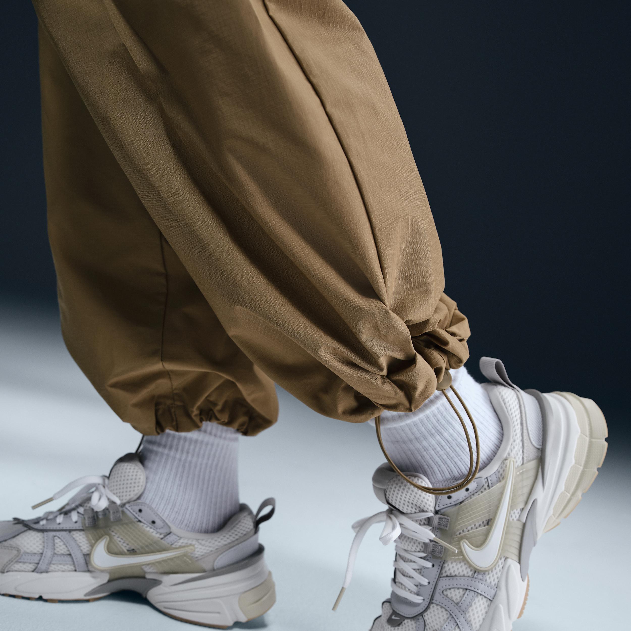 Nike Womens Nike NSW EVRTHNG Woven Mid Rise Cargo Pants - Womens Parachute Beige/White Product Image