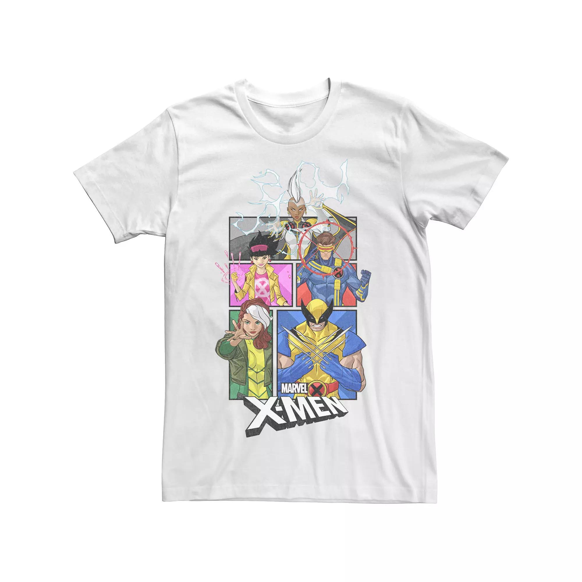 Men's Marvel X-Men Group Shot Character Comic Pane Tee,  Product Image