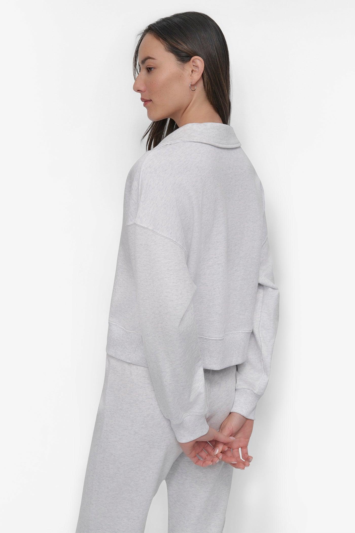 CROPPED VARSITY LOGO POLO SWEATSHIRT Product Image