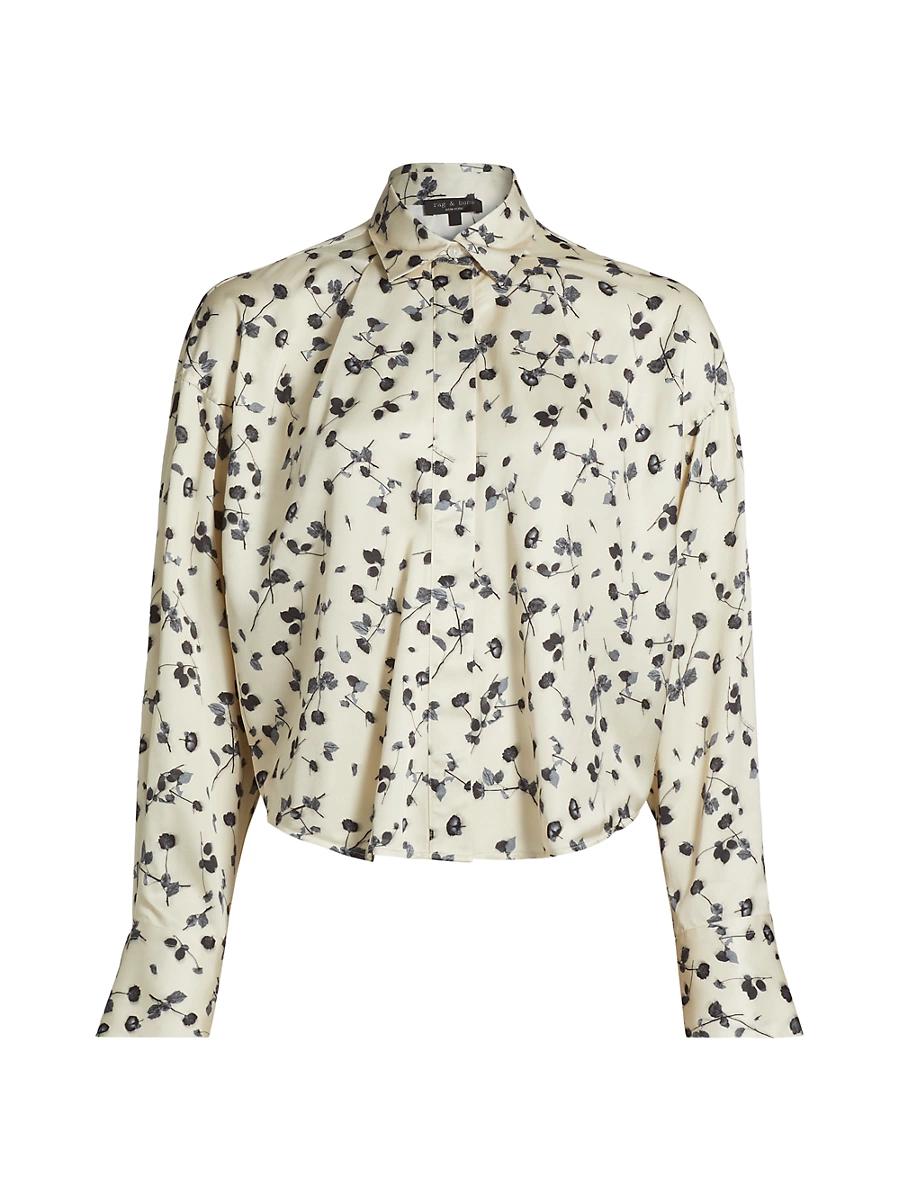 Womens Martha Floral Satin Shirt Product Image
