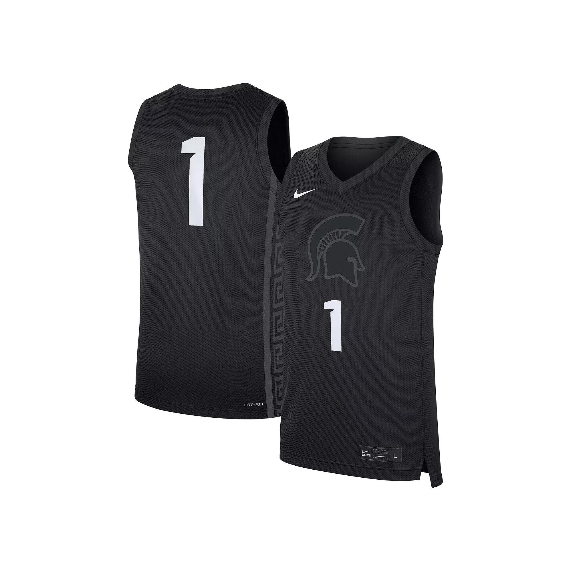 Men's Nike #1 Black Michigan State Spartans Alternate Replica Jersey,  Product Image