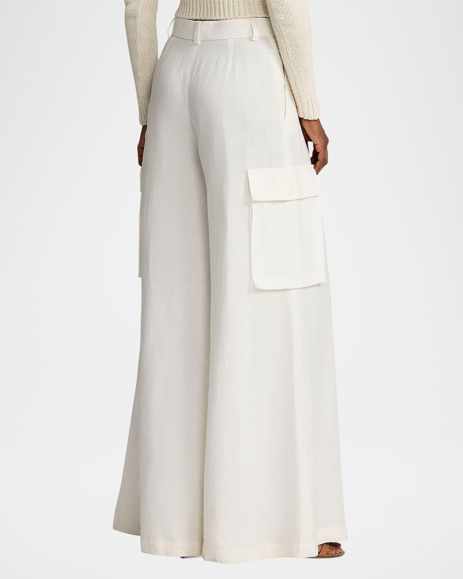 Carry Linen Wide-Leg Cargo Pants Product Image