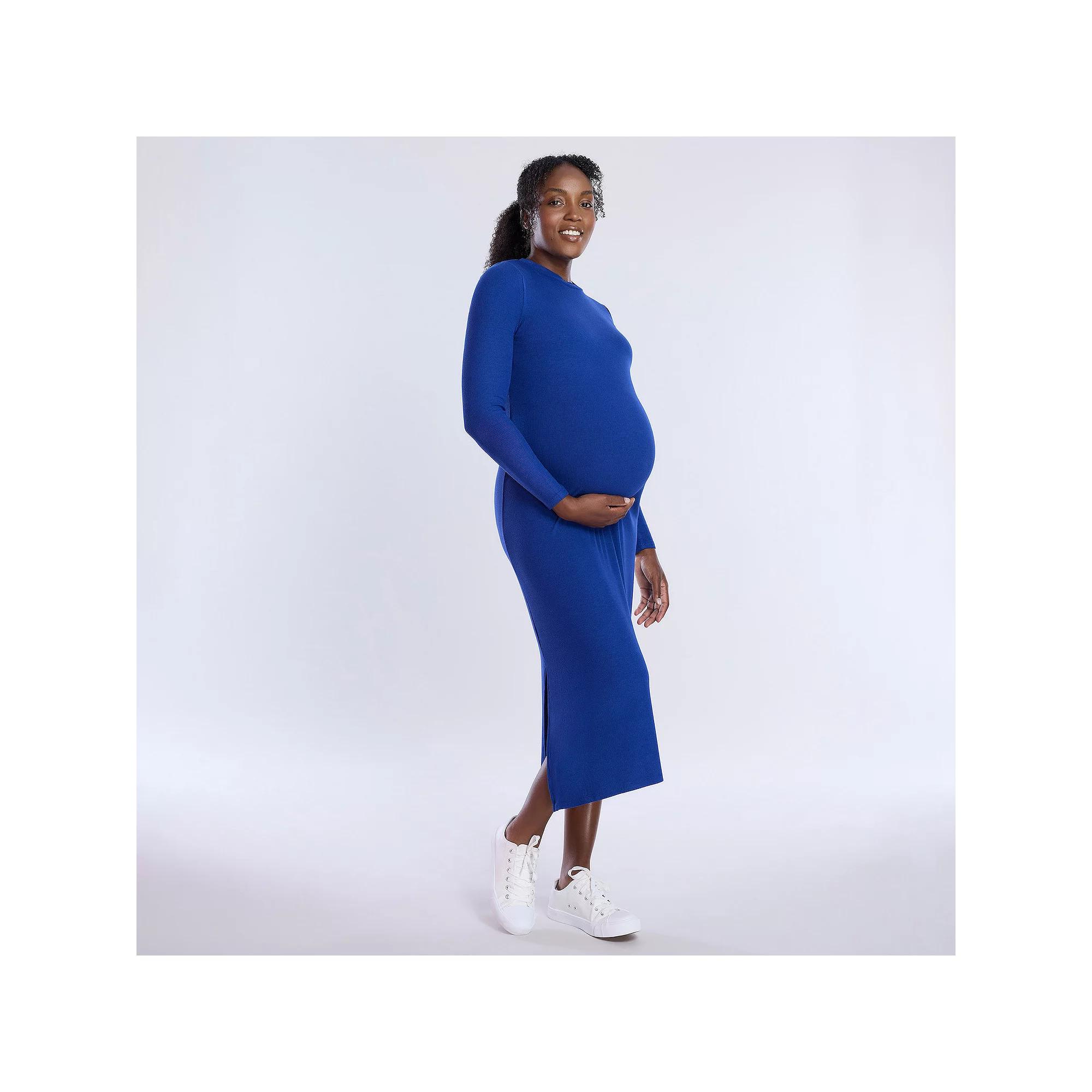 Maternity Motherhood® Rib Column Midi Dress, Women's,  Product Image
