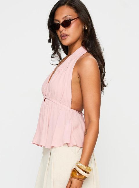 Saddler Halter Top Pink Product Image