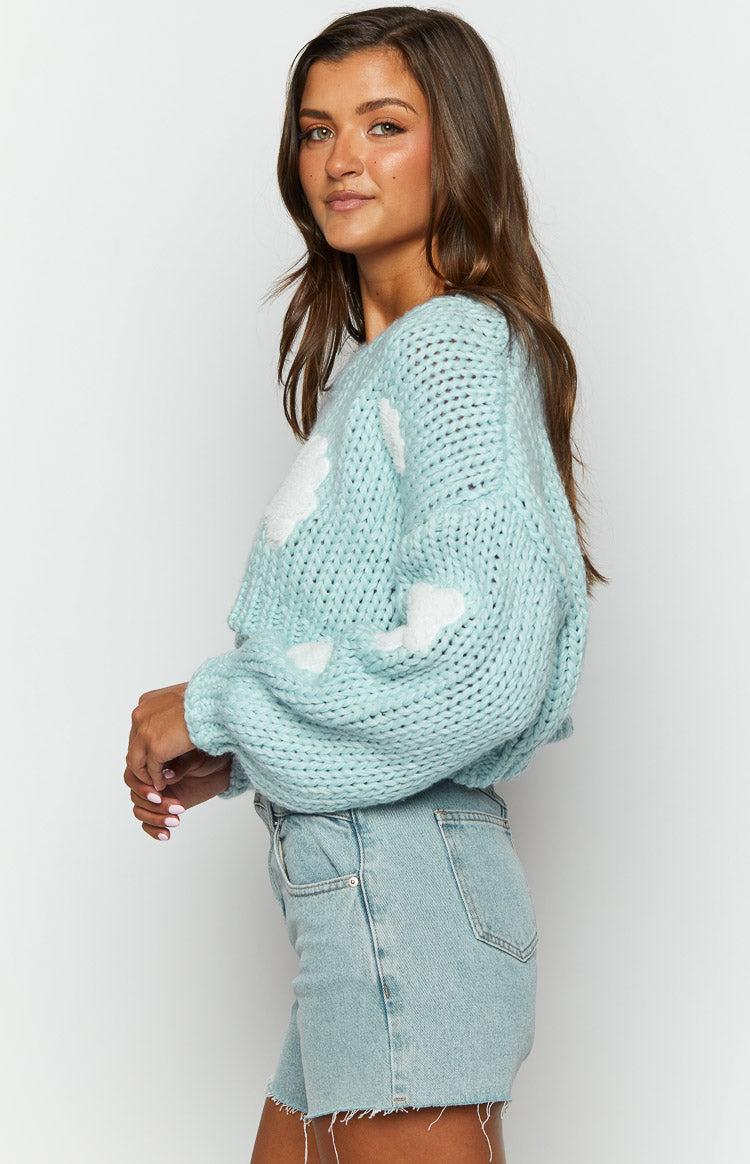 Cloudy Cloud Blue Knit Sweater Baby Product Image