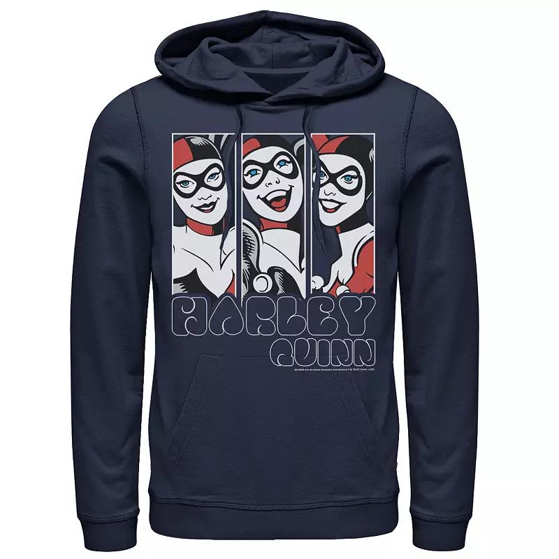 Men's Batman Harley Quinn Vintage Portrait Panel Hoodie,  Product Image