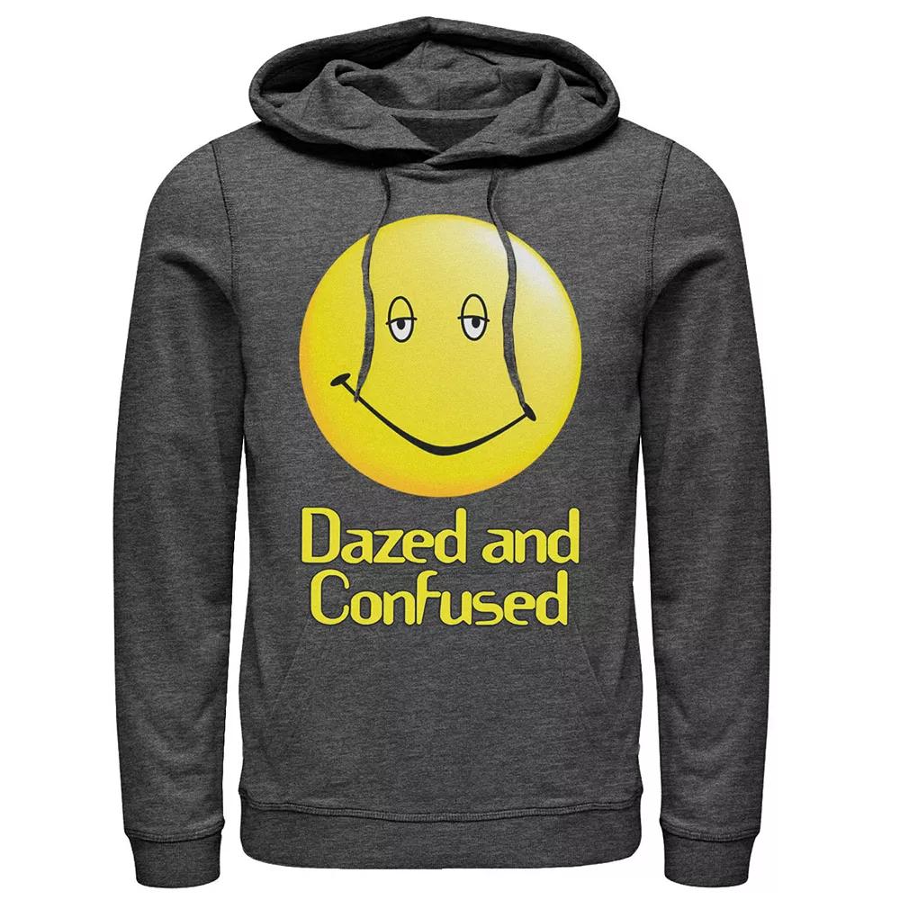 Men's Dazed And Confused Droopy Smiley Face Simple Background Hoodie,  Product Image