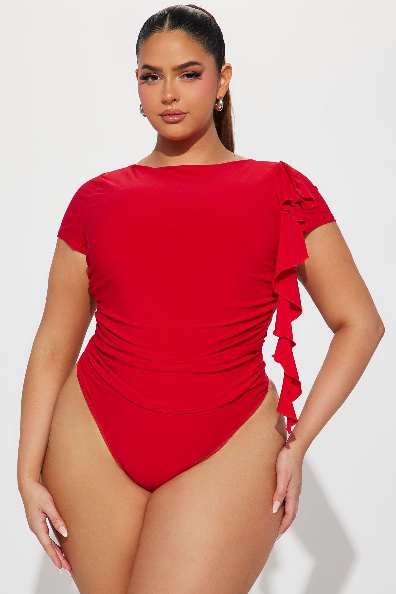Foreign Love Bodysuit - Red Product Image