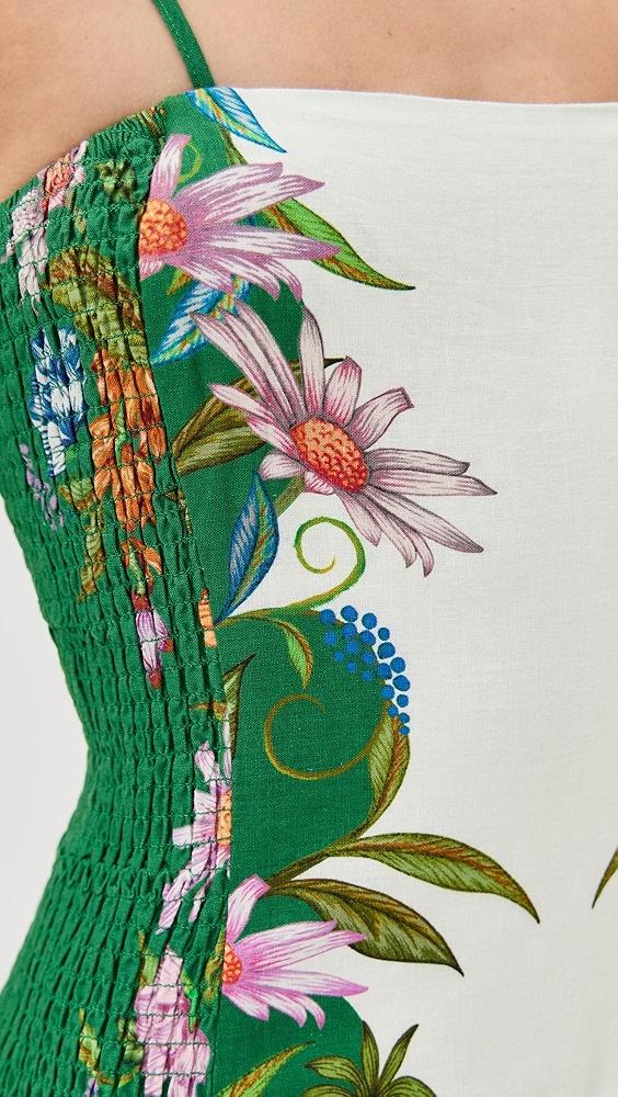 FARM Rio Sweet Bloom Dreamscape Off-White Midi Dress | Shopbop Product Image