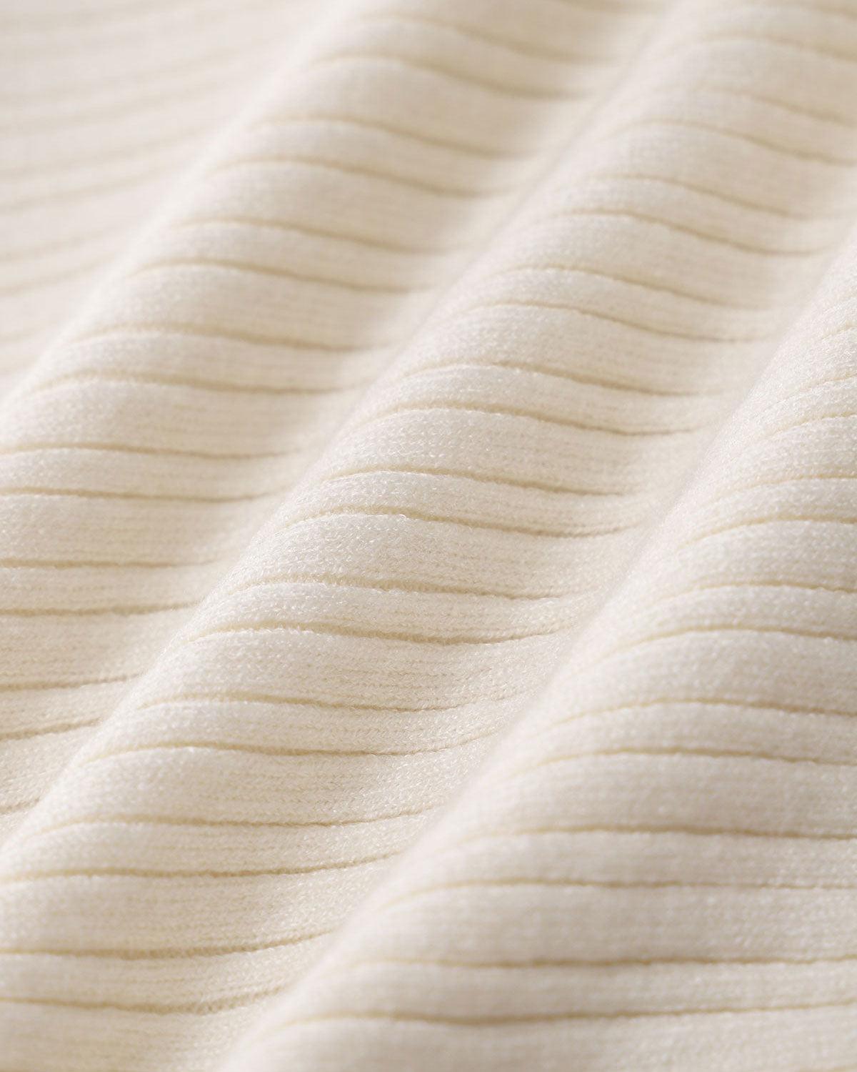 Beige V Neck Knit Tank Top Product Image