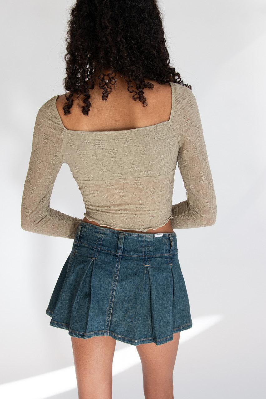 Milkmaid Rosette Bow Long Sleeve Top Product Image