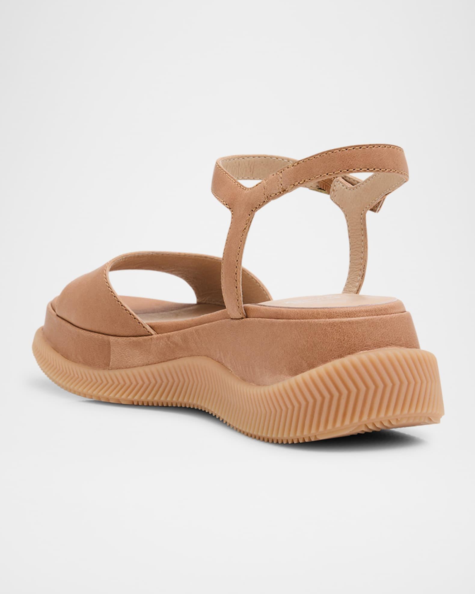 Ario Sporty Leather Wedge Sandals Product Image