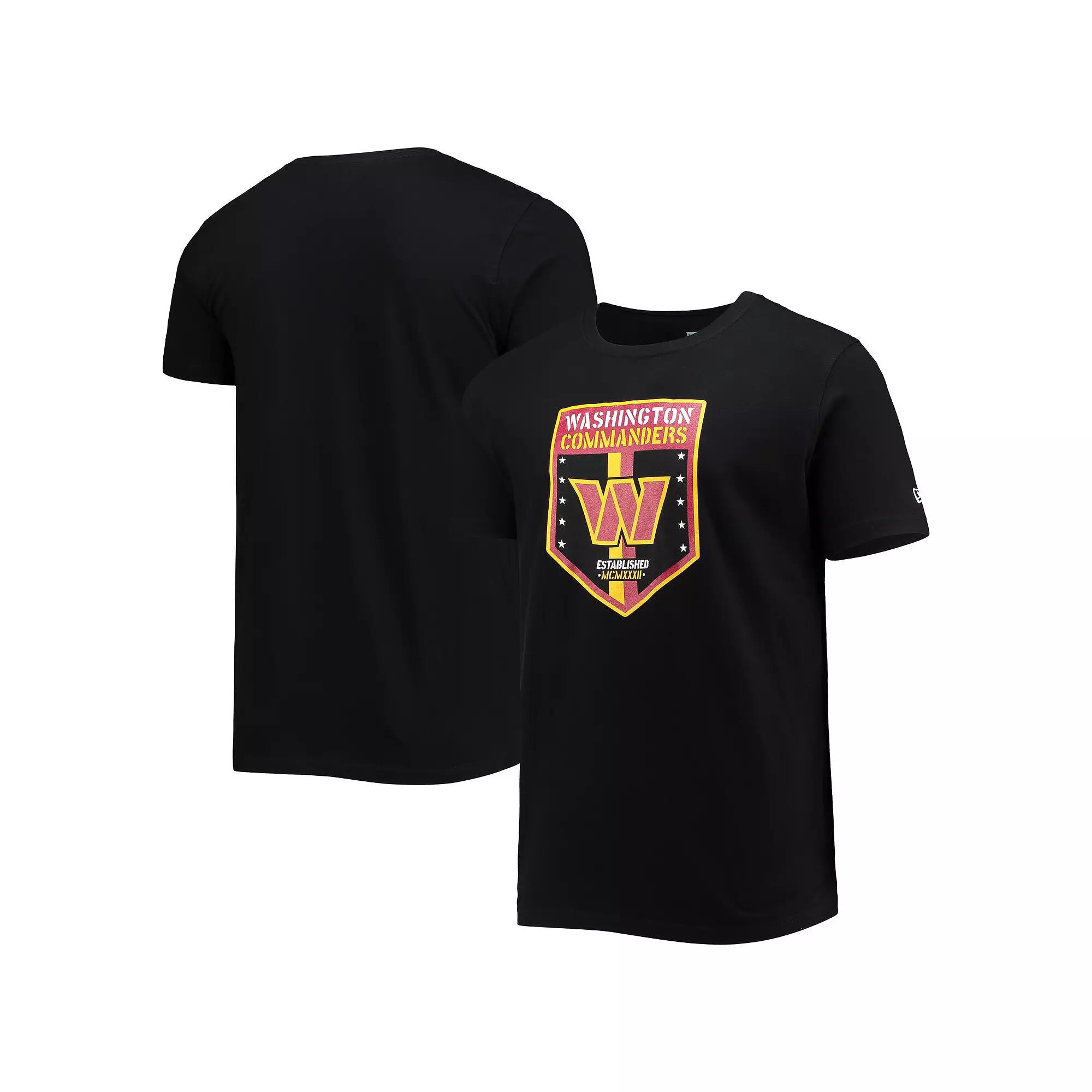 Men's New Era Black Washington Commanders Team T-Shirt, Size: XL, Wft Black Product Image